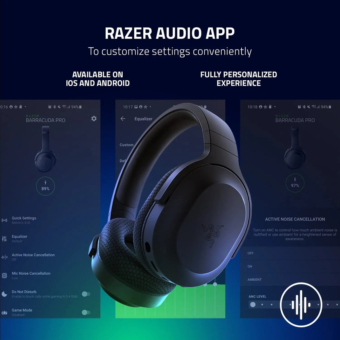 Razer Barracuda X Bluetooth Wireless +2.4GHz Wireless Gaming Headset 2022 Model Multi-platform Lightweight 250g 40mm Drivers