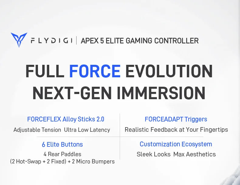 Flydigi Original APEX 5 APEX 4 Wireless Gaming Controller Precision Control Immersive Vibration for PC Suporte Switch Mobile TV