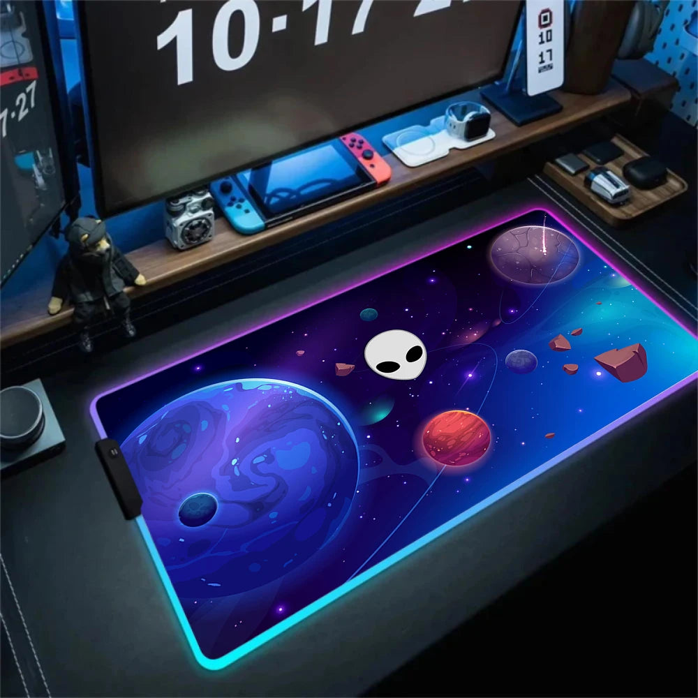 Alienware Large RGB Mouse Pad Big Non-slip Carpet Laptop Pc Gamer LED Keyboard Mat XXL Mousepad Lockrand Rubber Cool Table Mat