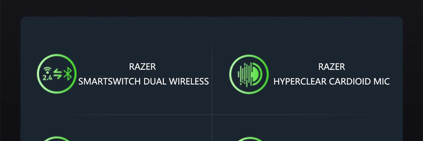 Razer Barracuda X Bluetooth Wireless +2.4GHz Wireless Gaming Headset 2022 Model Multi-platform Lightweight 250g 40mm Drivers