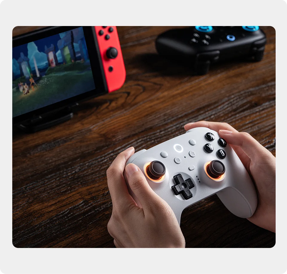 8BitDo Ultimate 2 Bluetooth Gaming Controller for Switch 2,1& Windows PC with TMR Joysticks, Switchable Triggers, Motion Control