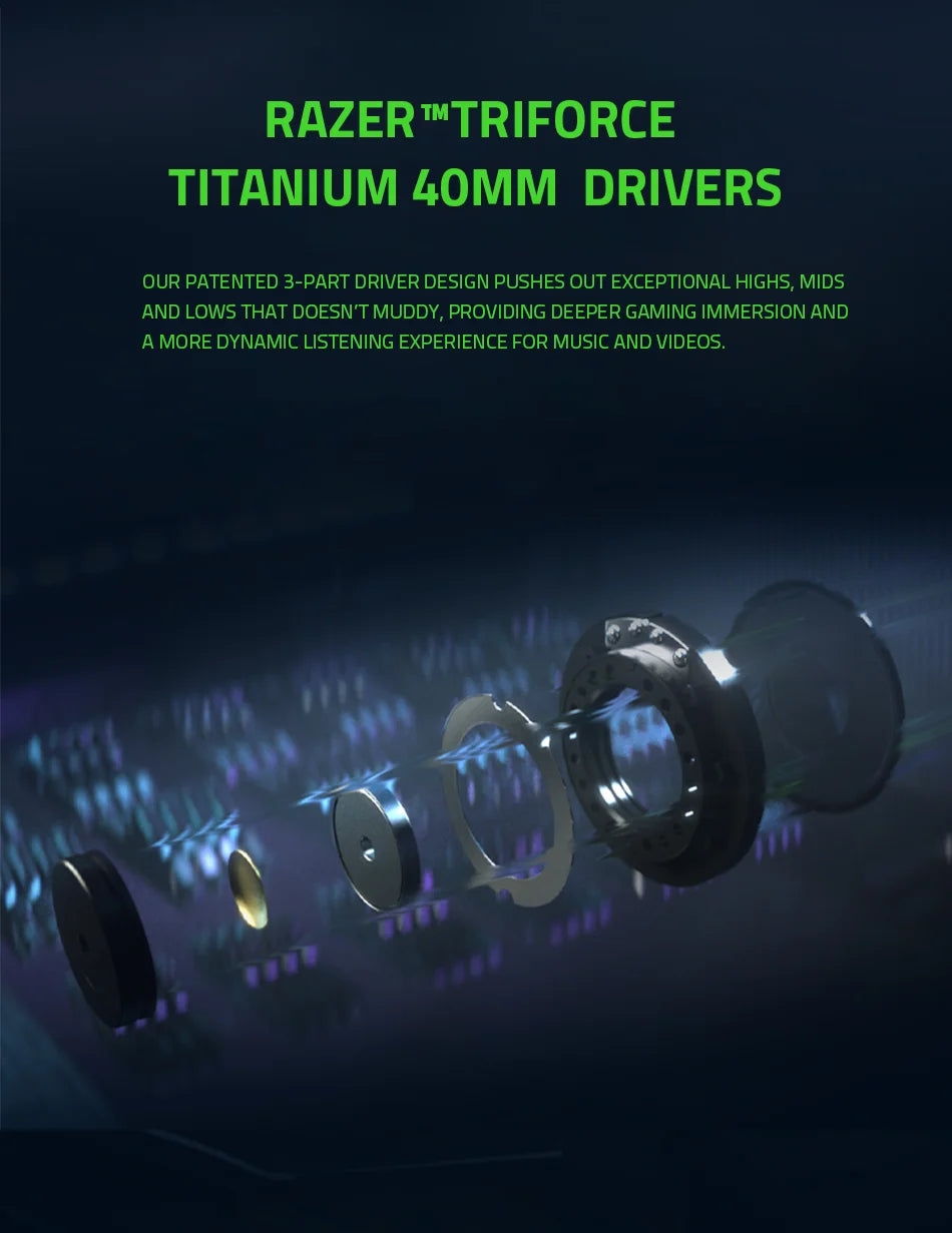 Razer Barracuda X Bluetooth Wireless +2.4GHz Wireless Gaming Headset 2022 Model Multi-platform Lightweight 250g 40mm Drivers