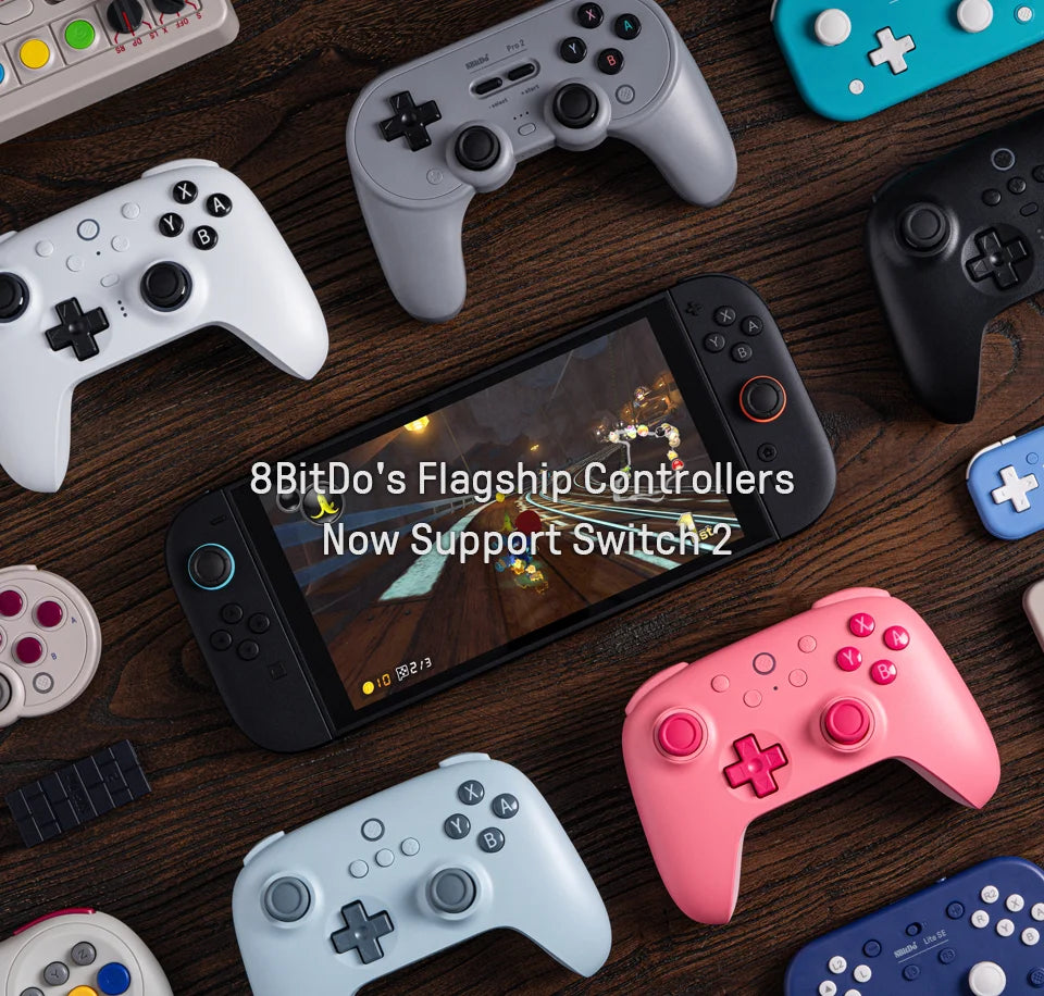 8BitDo Ultimate 2 Bluetooth Gaming Controller for Switch 2,1& Windows PC with TMR Joysticks, Switchable Triggers, Motion Control