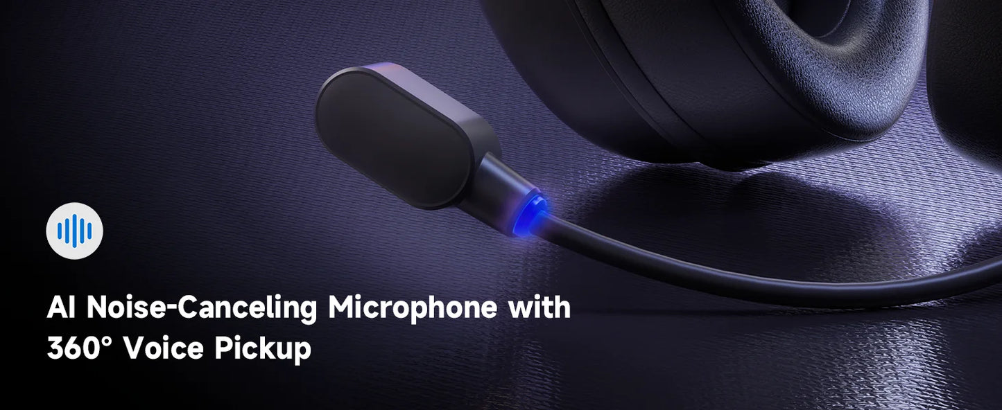 MCHOSE V9 Pro Wireless Gaming Headset Surround Sound Headphones Noise Canceling Mic Low Latency Lightweight for PS5 PC SWITCH