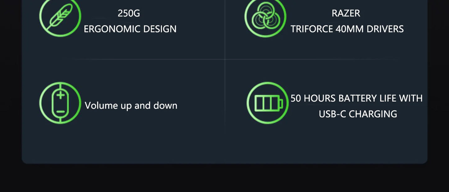 Razer Barracuda X Bluetooth Wireless +2.4GHz Wireless Gaming Headset 2022 Model Multi-platform Lightweight 250g 40mm Drivers