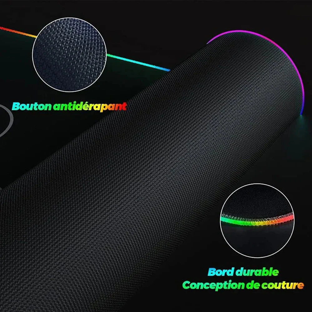 Alienware Large RGB Mouse Pad Big Non-slip Carpet Laptop Pc Gamer LED Keyboard Mat XXL Mousepad Lockrand Rubber Cool Table Mat