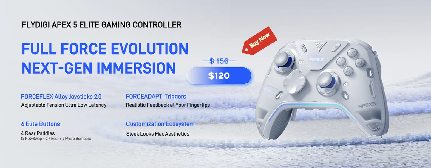 Flydigi Original APEX 5 APEX 4 Wireless Gaming Controller Precision Control Immersive Vibration for PC Suporte Switch Mobile TV