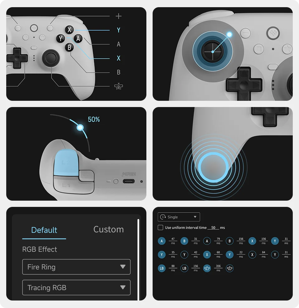 8BitDo Ultimate 2 Bluetooth Gaming Controller for Switch 2,1& Windows PC with TMR Joysticks, Switchable Triggers, Motion Control