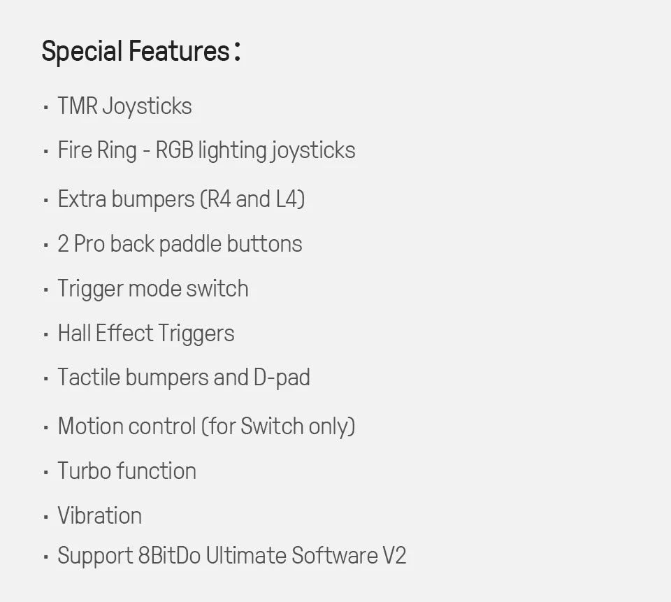 8BitDo Ultimate 2 Bluetooth Gaming Controller for Switch 2,1& Windows PC with TMR Joysticks, Switchable Triggers, Motion Control