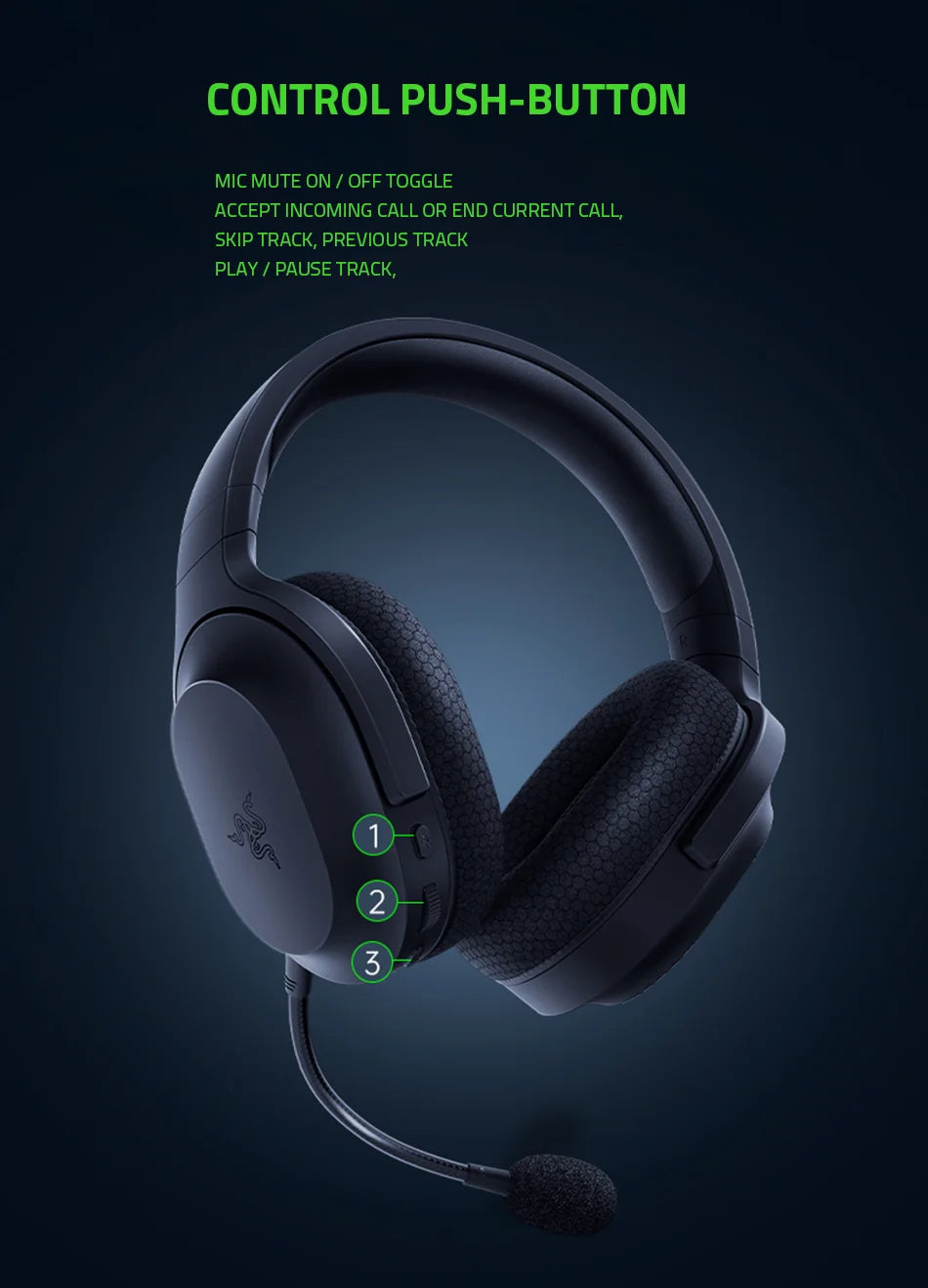 Razer Barracuda X Bluetooth Wireless +2.4GHz Wireless Gaming Headset 2022 Model Multi-platform Lightweight 250g 40mm Drivers